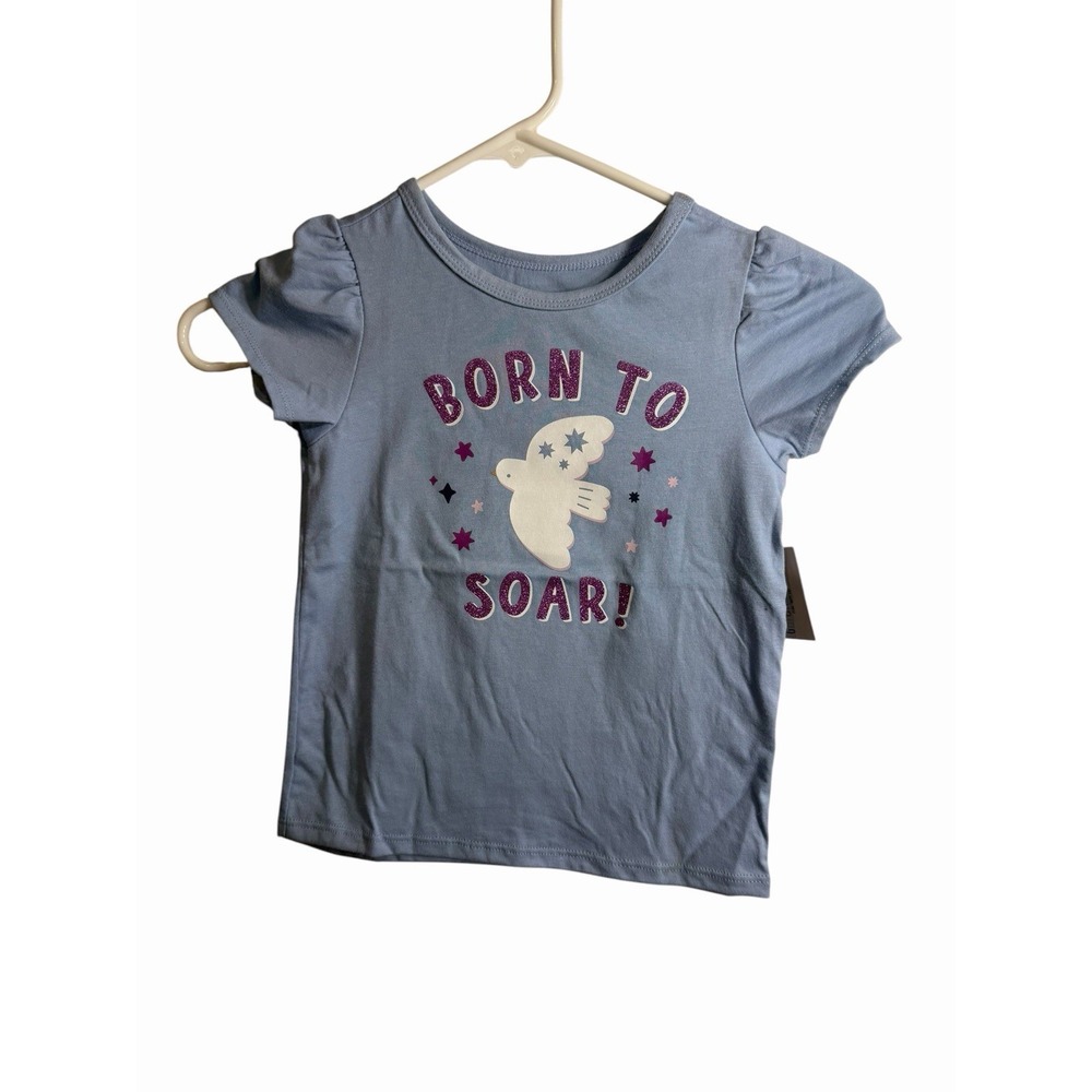 garanimals toddler girls short sleeve blue shirt size 4T